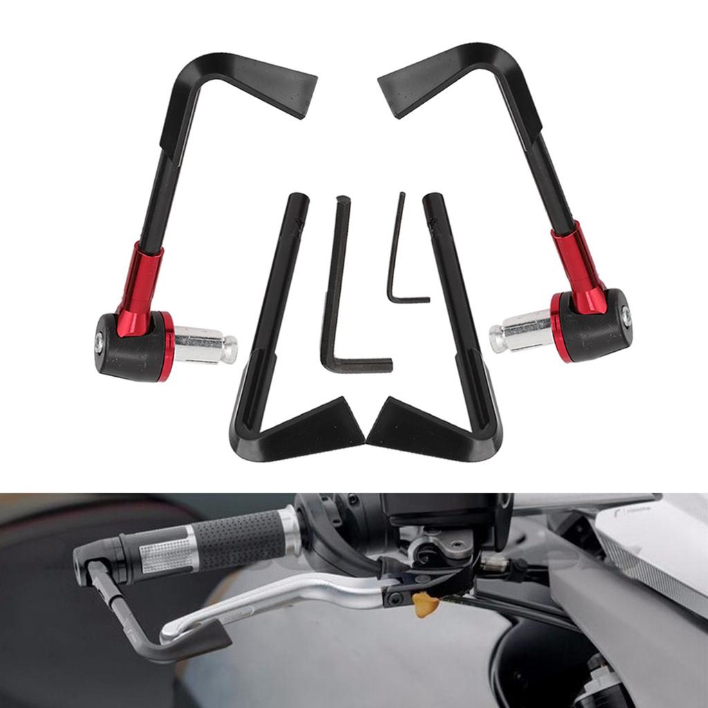 CNC Motorbike Handgrip Guard Brake Levers Guard Motorcycle or Handlebar(Silver)