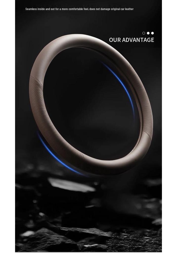 Genuine Leather Steering Wheel Cover for 2024 Z9gt & 2025 Denza D9 (N7/N8) Car Accessories