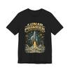 Lunar Pioneer Atomic-Age Retro Rocket Graphic Tee