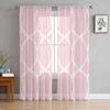 Геометрические абстрактные линии розовые шторы для спальни Тюлевые прозрачные занавески для гостиной домашний декор вуаль шторы