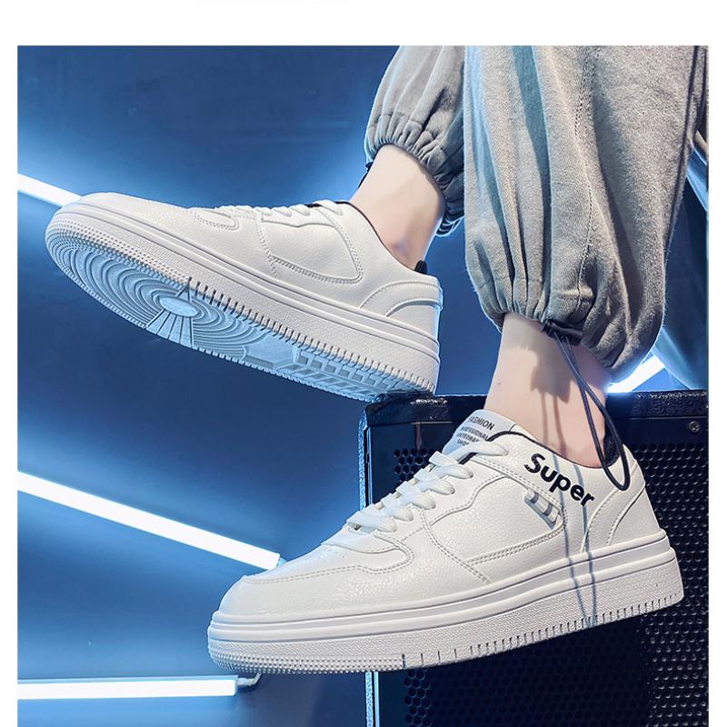 Модная мужская белая обувь лето универсальная дышащая спортивная трендовая обувь для скейтборда мужские повседневные кроссовки новые для улицы для движения белые кроссовки