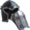 Боевой шлем викингов Visored Knight Черный шлем Средневековый бородатый шлем Броня SCA LARP Реплика
