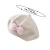 Fashion Baby Hat Solid Color Flower Girls Warm Beret Vintage Knitted Beret Hat Kids Autumn Winter Children Artist Painter Cap