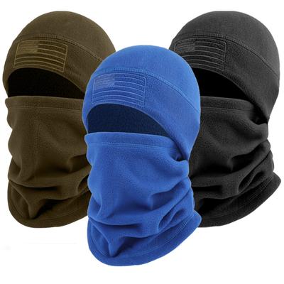 Тактический флисовый комплект шапки и шарфа, термочехол для головы, зимняя теплая балаклава, маска для лица, спортивная шапочка для велоспорта, защита шеи