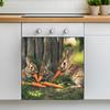 Rabbit Carrot Kitchen Dishwasher Home Background Landscaping Decorative Wall Stickers