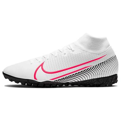 Mercurial Superfly 7 TF Искусственная трава Жесткое покрытие Амортизация Противоскользящие Футбольные бутсы Унисекс Футбольные бутсы Белый Розовый AT7978-160