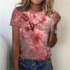 Summer Women's Casual Trend High-quality Printed Round Neck Short Sleeved T-shirt