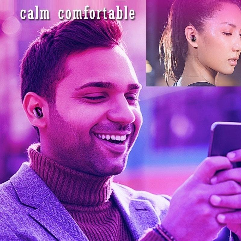 Автомобильные беспроводные наушники стерео Bluetooth-гарнитура спортивные наушники-вкладыши с зарядкой через USB-порт, двойные наушники