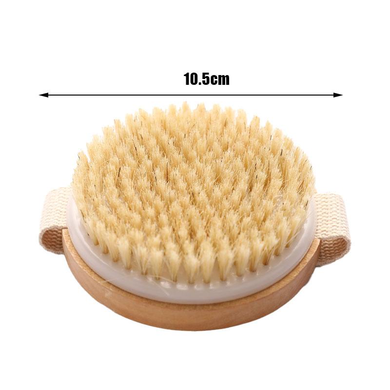 Wooden Bath Brush Body Massage Wood Exfoliation Shower Brush Horse Hair Brush