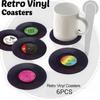 6 шт. подставка для пластинок, легко чистящиеся, легкие подставки для дисков в стиле ретро для домашнего ресторана, бара, вечеринки