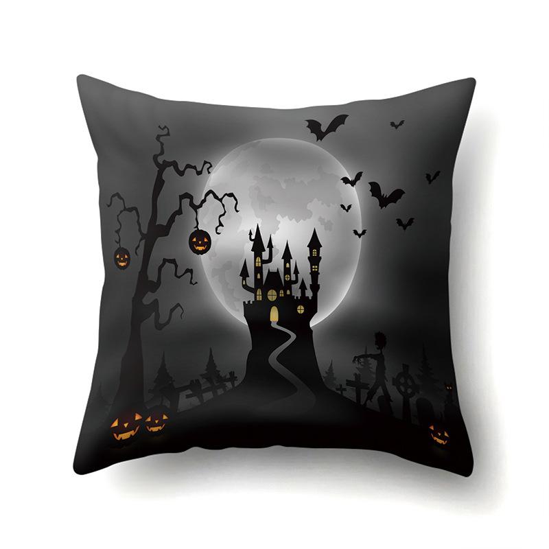 Halloween Pillowcase Car Waist Pillow Pumpkin Sofa Cushion Cover Office Home Living Room Pillowcase