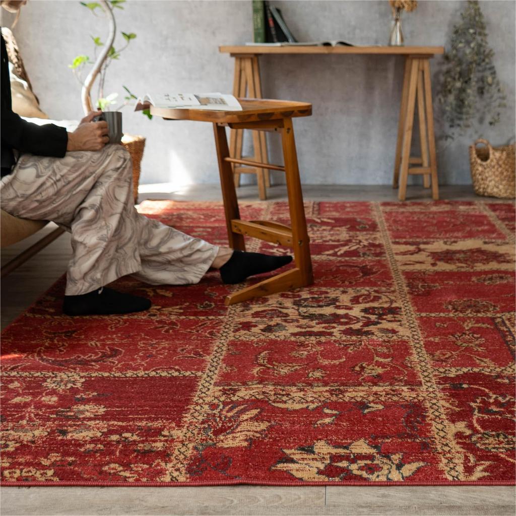 Саян Саян Лоскутный Ковер Старый Стиль II 100x150 1 Татами Красный Wilton