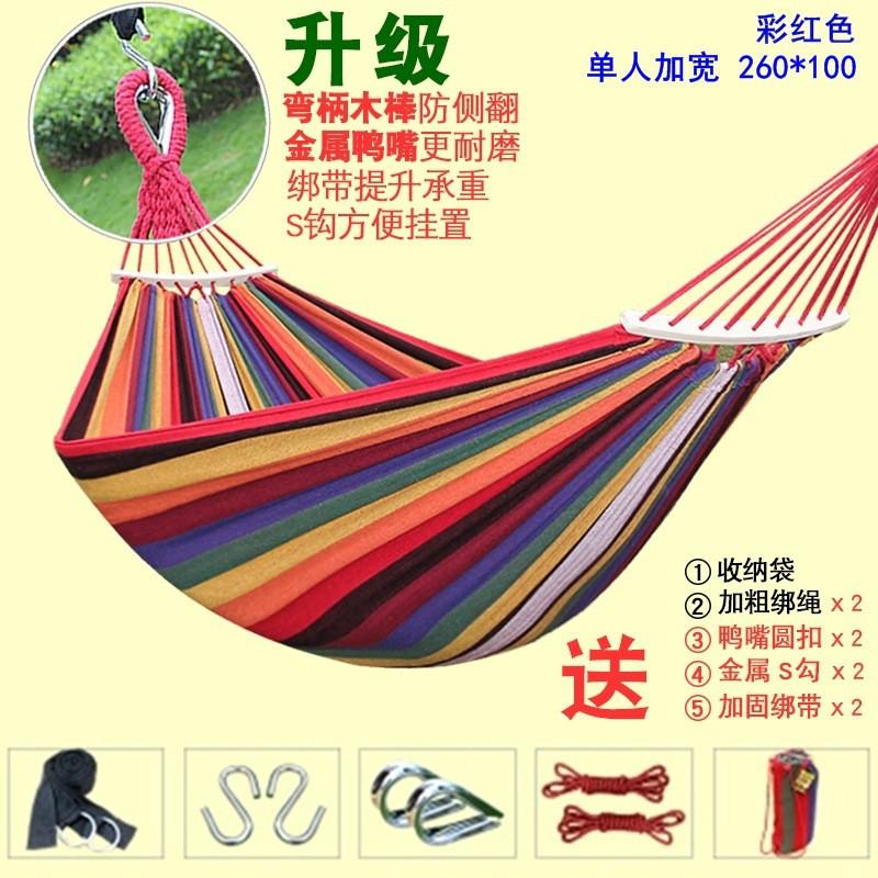 Portable Hammock Indoor Outdoor Use Single Double Person Camping Garden Relaxation With Safety Design