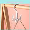 Rotating Prong Four Plastic Multi Functional Hanging Hook For Closet And Storage