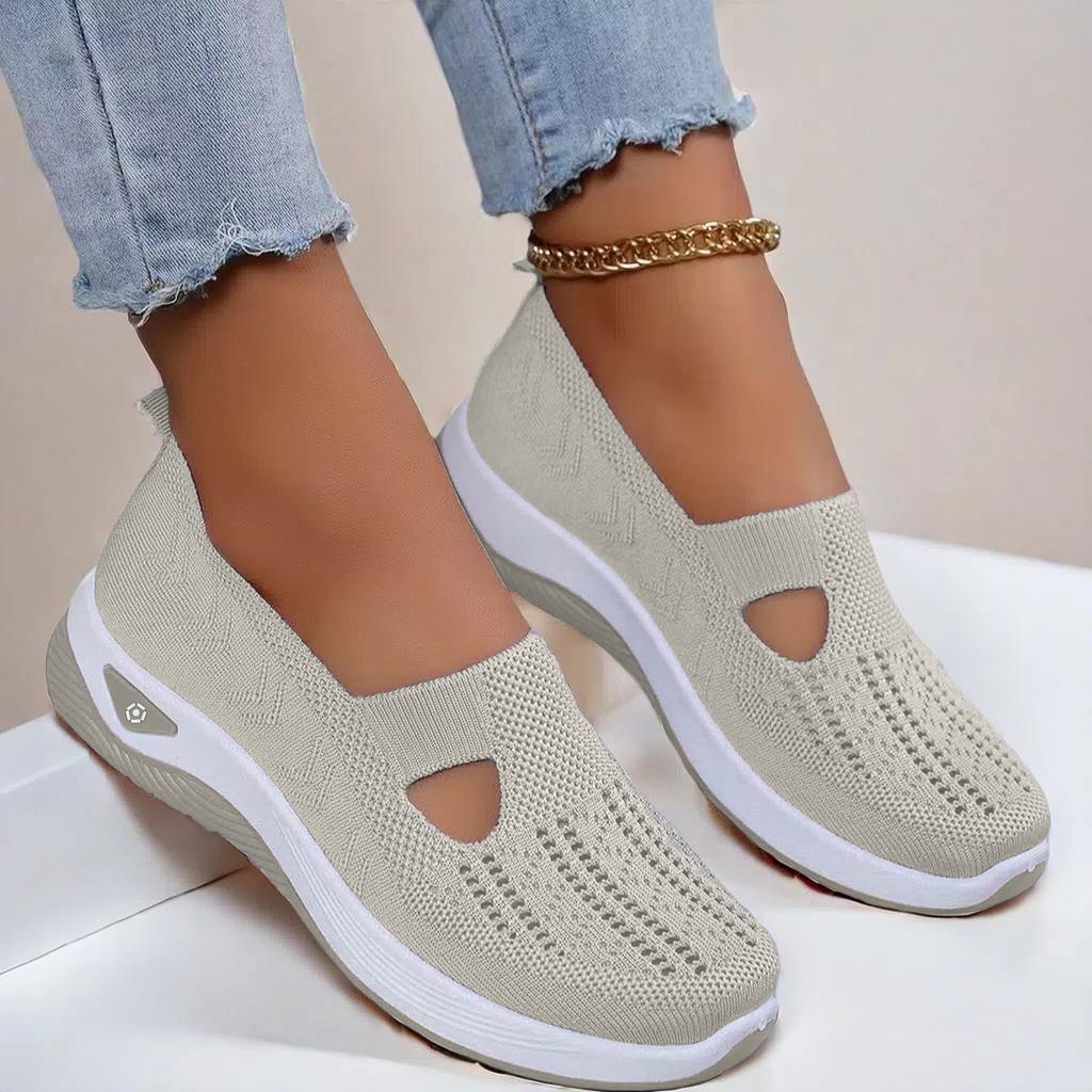 Fashion 2025Breathable Mesh Flats Shoes for Women Comfortable Slip On Casual Shoes Woman Lightweight Soft Bottom Loafers Plus Size 43