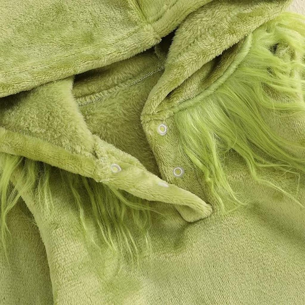 Детский комбинезон с капюшоном для новорожденных, симпатичная однотонная трикотажная толстовка из полиэстера для рождественской толстовки с капюшоном