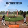 VEVOR 7x7 ft Baseball Softball Practice Net, Portable Baseball Training Net for Hitting Batting Catching Pitching