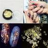 Gold Time Gear Flowers Manicure Decor 3D Flakes Hollow Metallic Nail Sequins