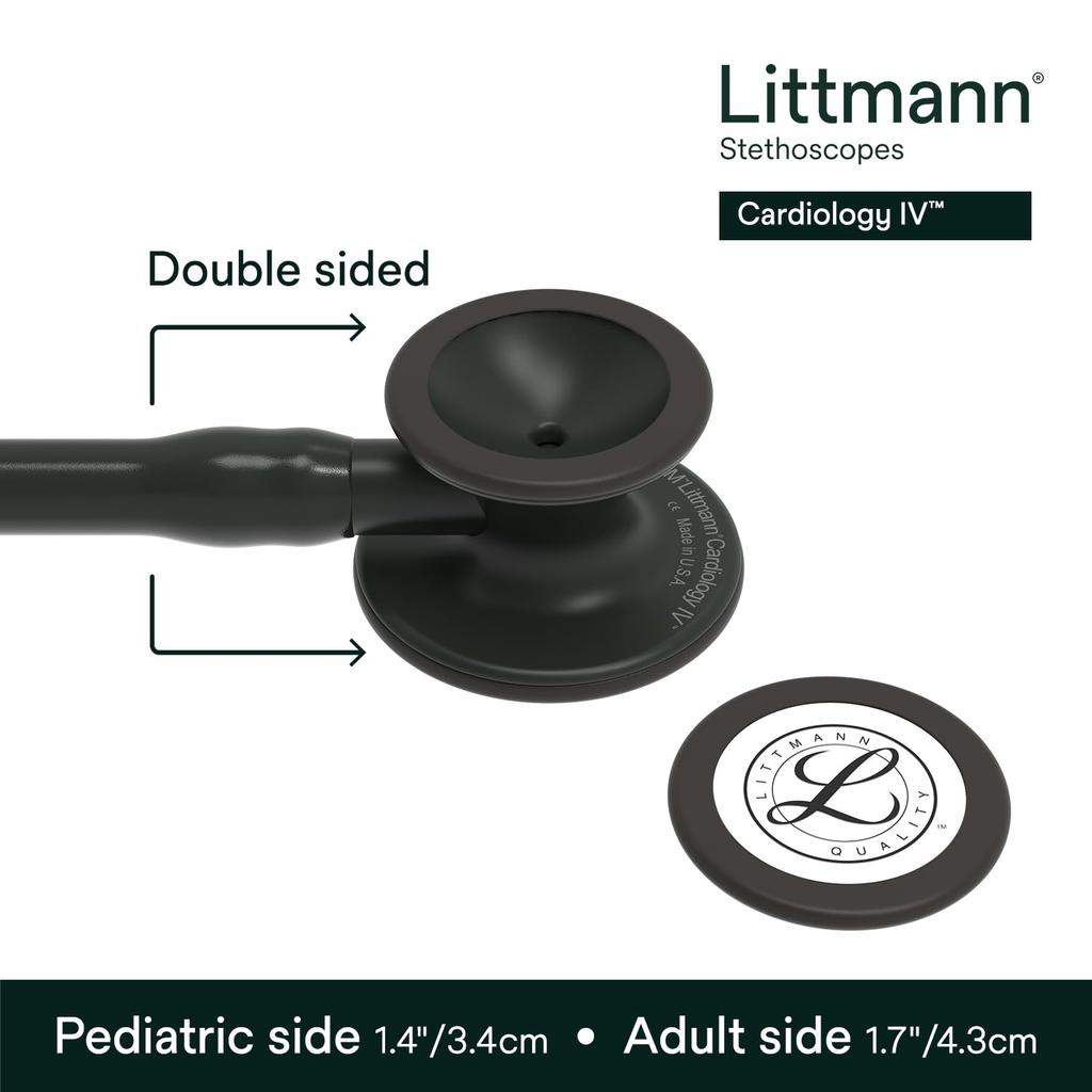 Стетоскоп Littmann Отделка 6163 [Высокочувствительная трубка два в одном] Черный/Черный