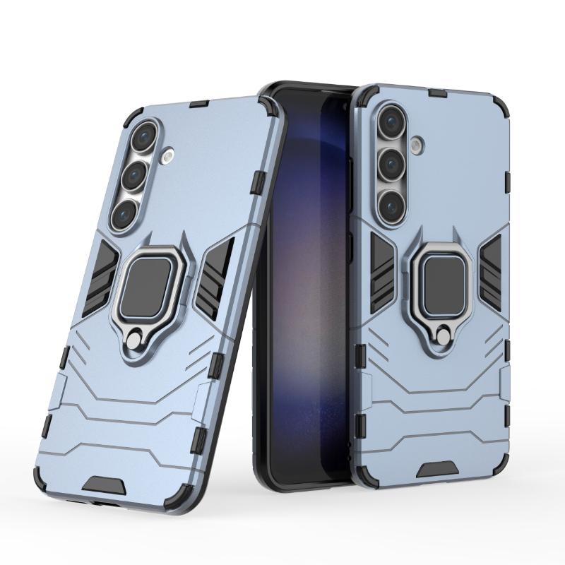 Для Samsung Galaxy S24 FE S24FE задняя крышка телефона чехол противоударный защитный против падения металлический держатель кольца магнитный защитный чехол
