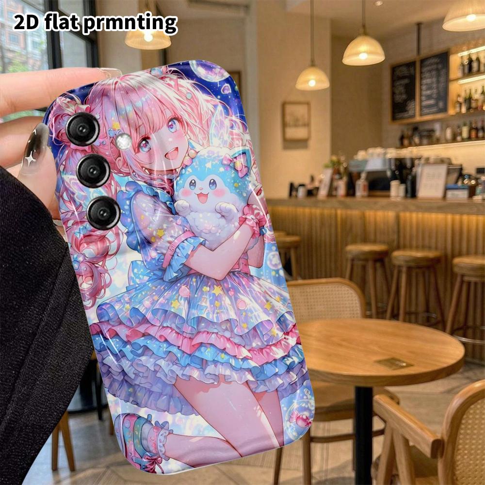 Чехол для телефона: Плоский 2D защитный чехол для Samsung Galaxy A34 A35 M05 M06 S20 S22 S21 FE Plus 5G, стиль макарон для милой девушки, идеальный подарок на Рождество