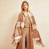 New Cashmere Plaid Large Shawl, Warm Autumn and Winter Scottish Plaid Men's and Women's Scarf