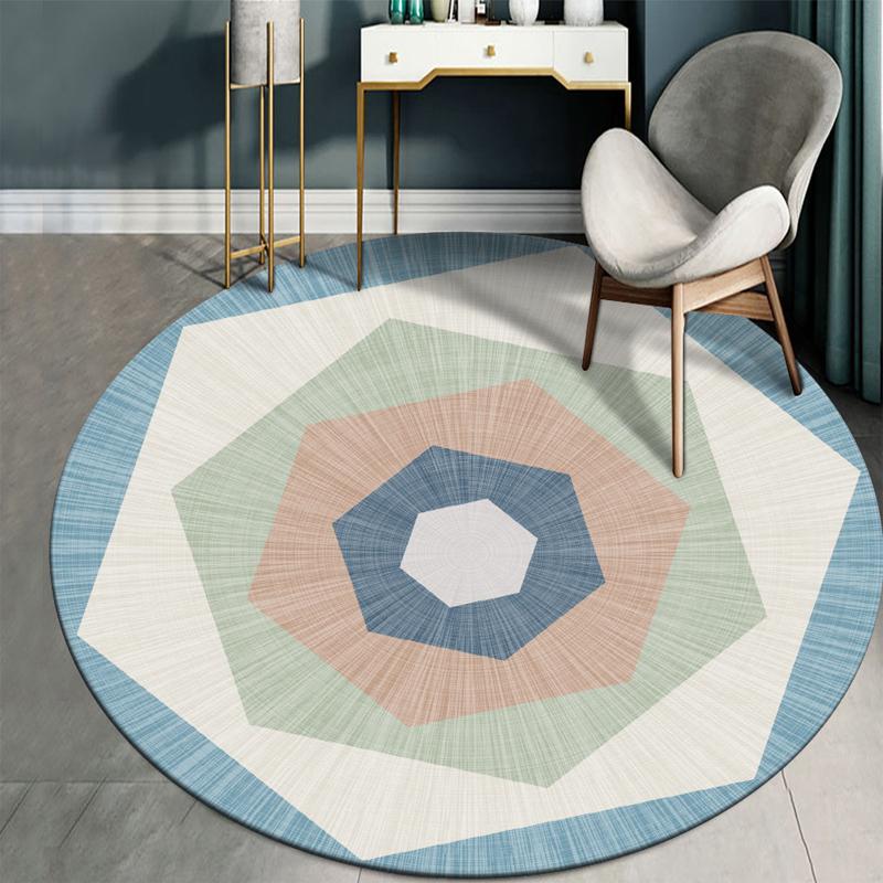 Nordic Round Carpets for Living Room Decoration Teenager Bedroom Decor Rugs Home Sofa Carpet Nonslip Area Rug Washable Floor Mat
