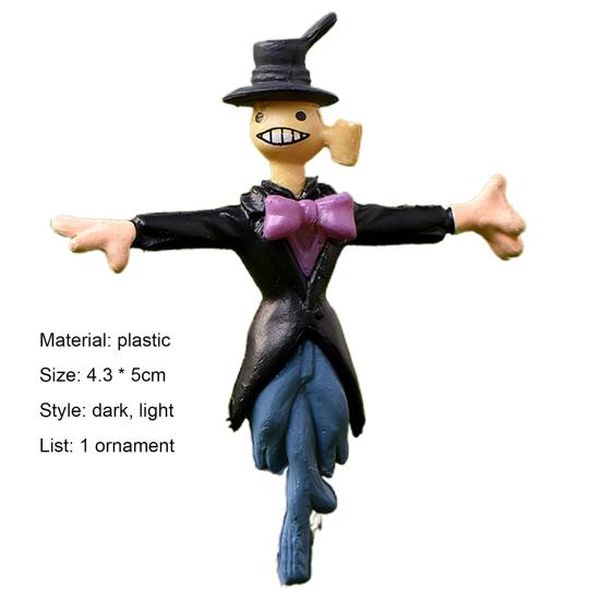 Мини Пугало Разноцветное Ухмыляющееся Лицо Износостойкий Декоративный Деревенский Декор Пугало для Суккулентов