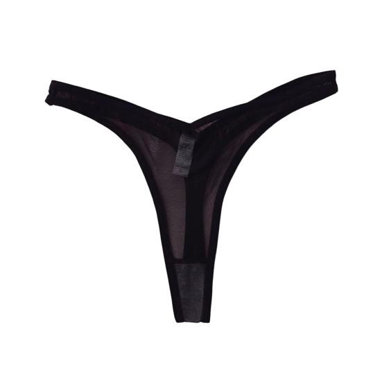 Stylish Ultra-thin Dressing Up Breathable Perspective Net Yarn Bikini Thong Underpants Inner Wear G-String Briefs