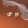New Fashion 925 Silver Minimalist Mini Lightning Earring for Women Shinny Zircon Hoop Earrings Jewelry