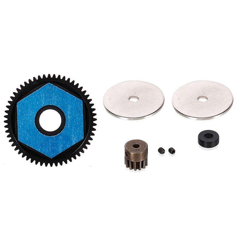 2X 56T Spur Gear 13T Motor Gear Gearbox Transmission Gears Set For 1/10 RC Crawler Car Axial SCX10 SCX10 II-AT64