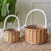Ornamental Rattan Useful Wear-resistant Rattan Woven Lace Flower Basket Plant Basket