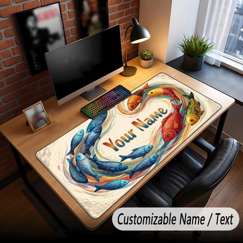 Decorative Artwork Theme Custom Mouse Pad Personalized With Name Text Customized Desk Mat For Office Home Decor
