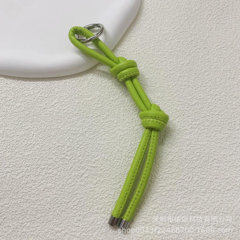 Новый DIY кожаный брелок-подвеска нишевый простой цвет конфет кожаная веревка плетеная подвеска для сумки универсальная и повседневная