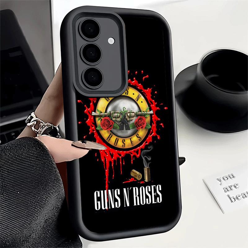 Чехол для телефона Samsung Galaxy S26 S25 Ultra S24 FE с ремешком G-Guns N R-Roses, мягкий силиконовый Funda