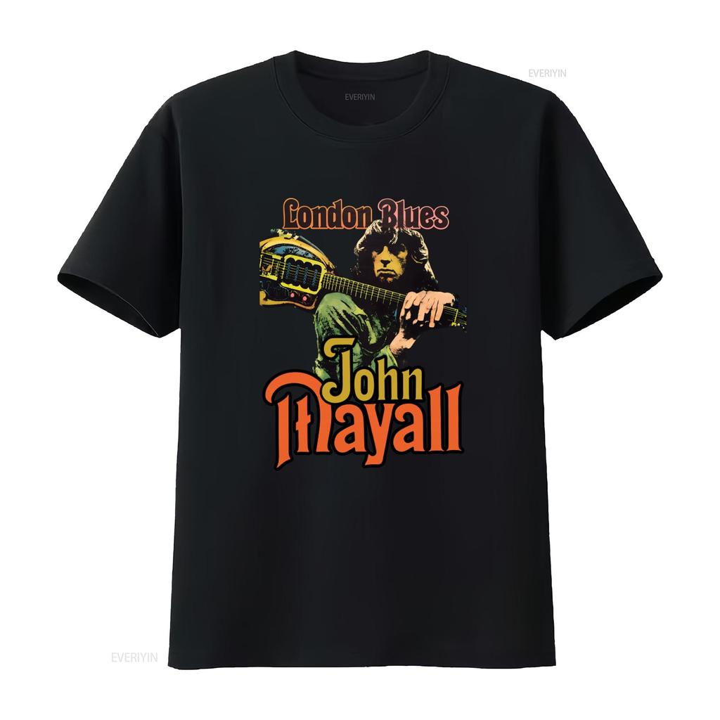 Cotton John Mayall London Blues 1964 1969 Album The Turning Point T Shirt vintage Washed streetwear Casual Stretched