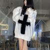 KOSY Harajuku Вязаный Свитер Оверсайз Женский Белый С Принтом Хип-хоп Уличная Одежда Панк Свободный Пуловер Повседневный Женский Y2k Топ Клубный Стиль