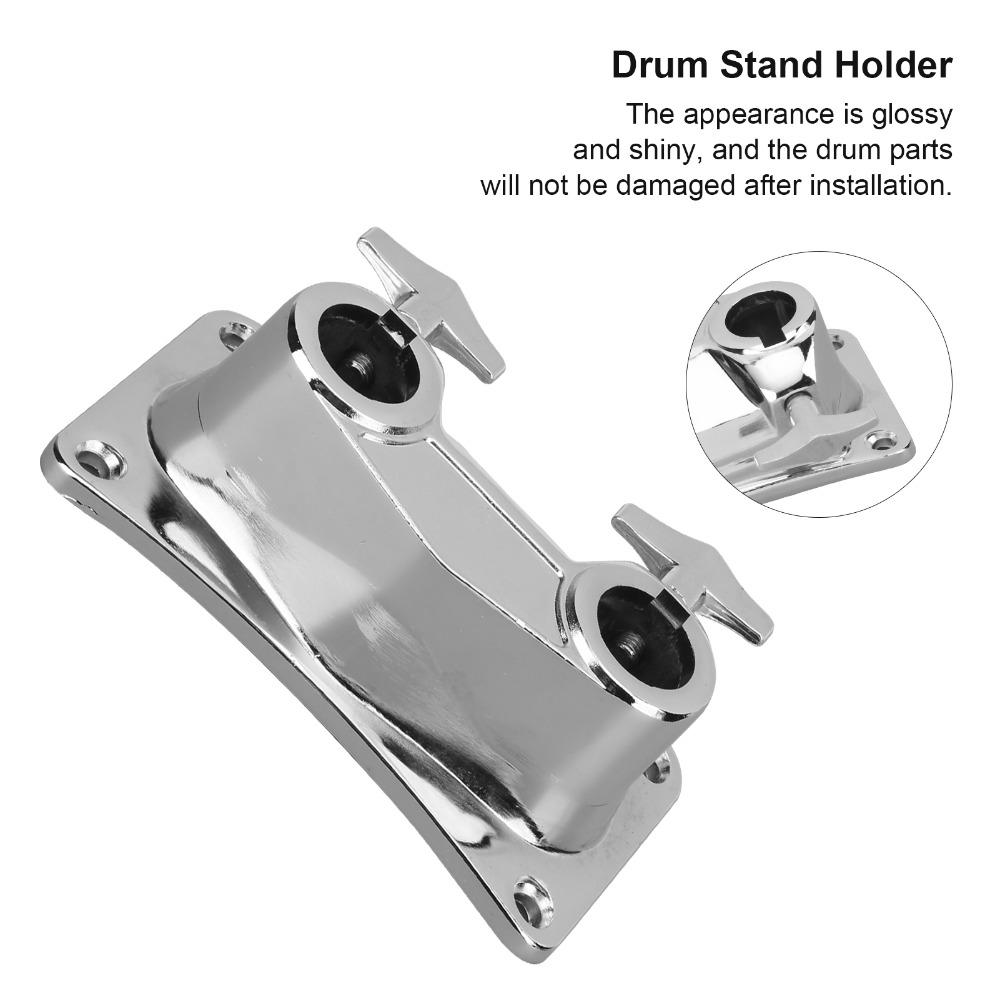 Silver Drum Mounting Bracket Metal Mount Bracket Sturdy Bass Drum Bracket Drum Set Accessory