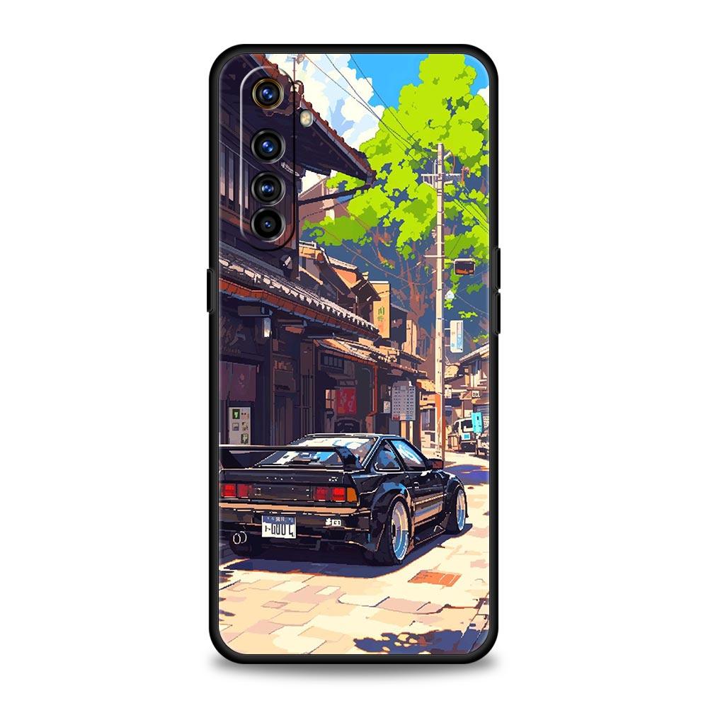 Спортивный автомобиль JDM Tokyo Drift Чехол для телефона Realme GT Neo 2 3 3T 5 12 11 5G 10 9 8 5G 7 6 GT5 GT3 GT2 Pro C21 C11 C25 C35