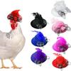 Chicken Hats For Hen Mini Hat Chicken Helmet Accessories Feather Top Hat Funny Small Hat Tiny Pet Hat With Adjustable