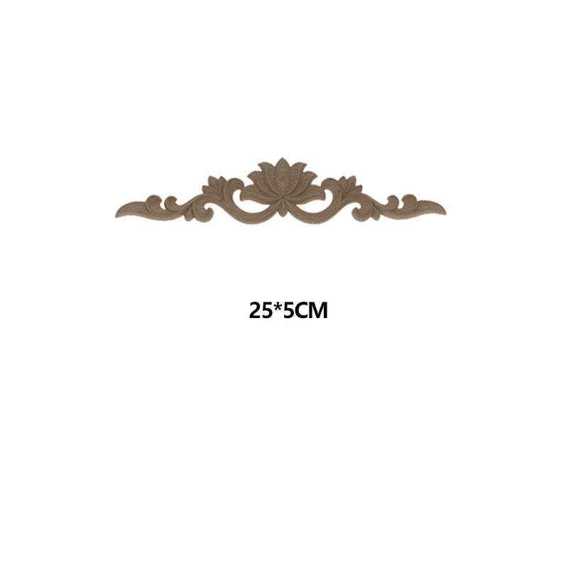 European Solid Wood Carved Floral Applique for Furniture and Doors