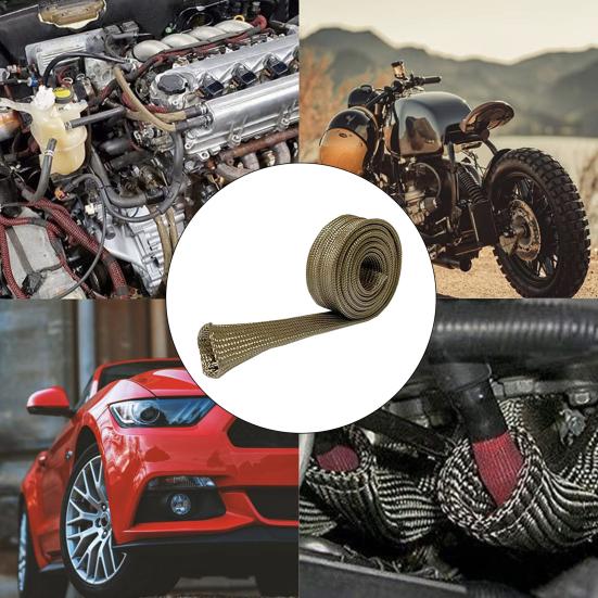 Теплозащитный рукав, защитный кожух топливной магистрали, термостойкий, простая установка, защитный кожух автомобильного шланга для провода зажигания