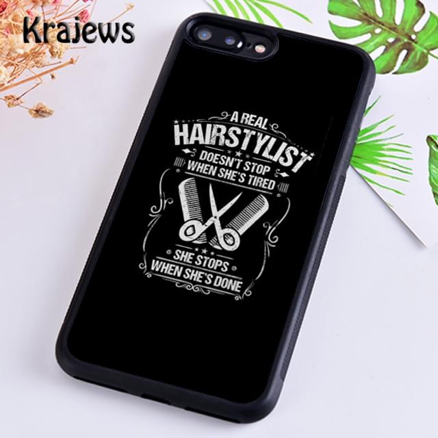 Krajews Я люблю парикмахера Мягкий чехол для телефона Cover Для iPhone 17 Air 16 15 14 plus 11 12 13 pro max Plus coque Fundas