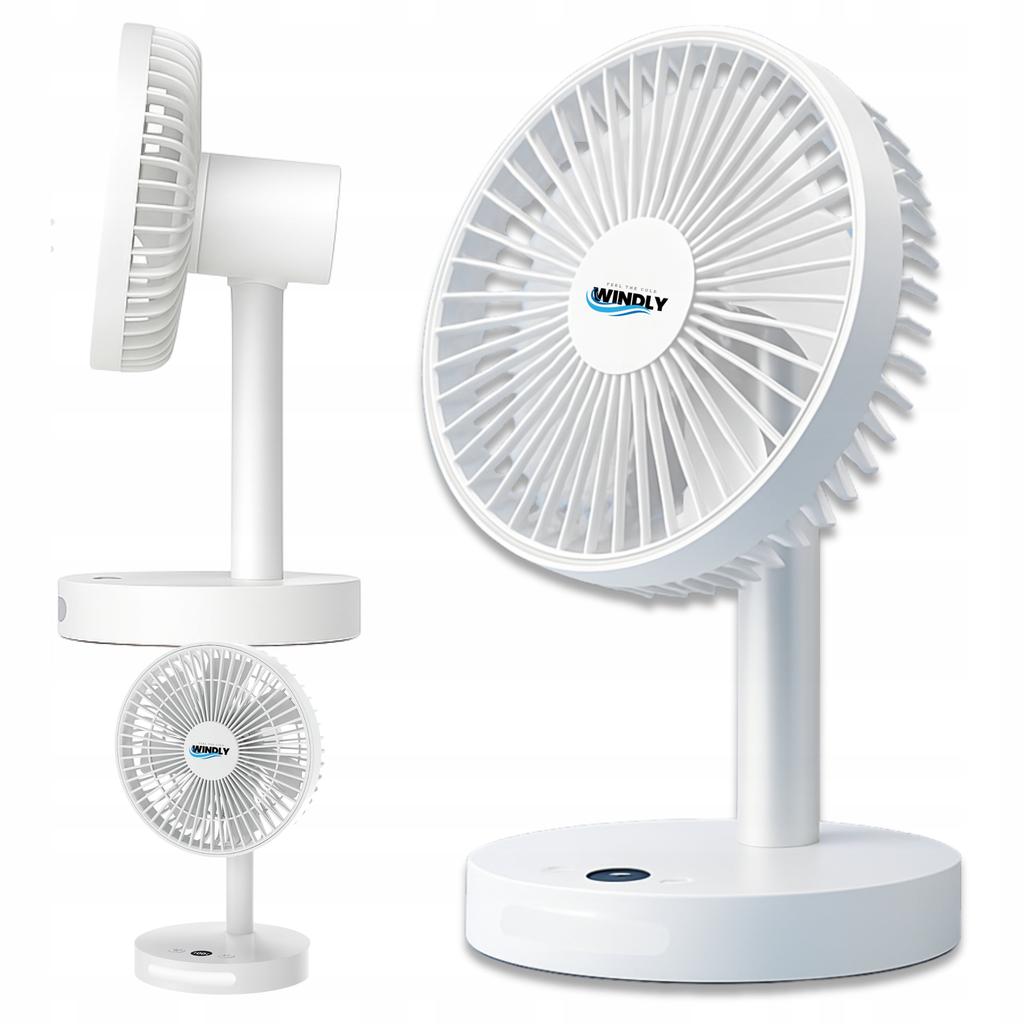 Fan Desk Fan Standing Adjustable Office Powerful 3600 Mah
