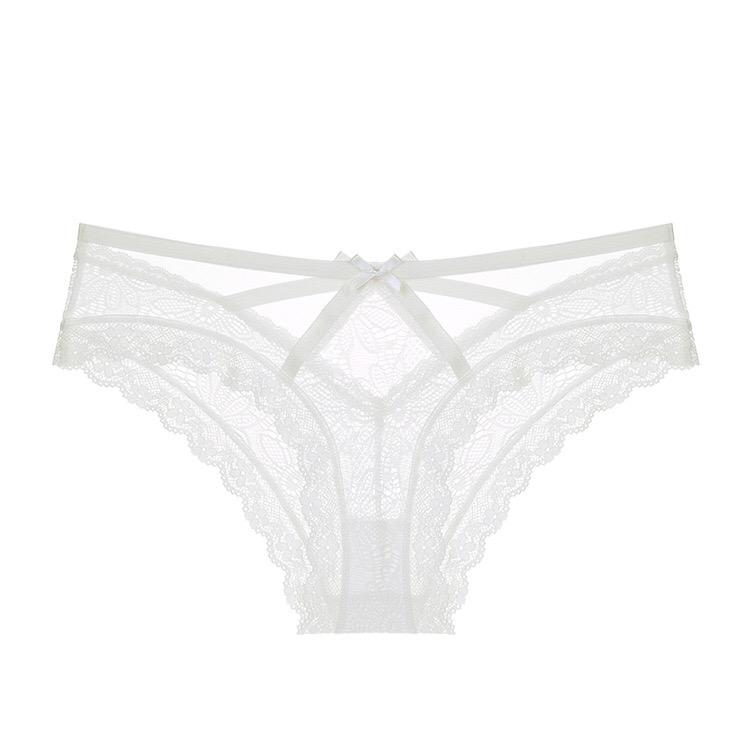 Sexy Transparent Panties Women Lace Low-waist Briefs Hollow Out Underwear Ladies Underpants Intimates G String Lingerie