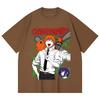 230 Gsm 100% Cotton Chainsaw Man V46 Denji Print Unisex Heavy Cotton T Shirt