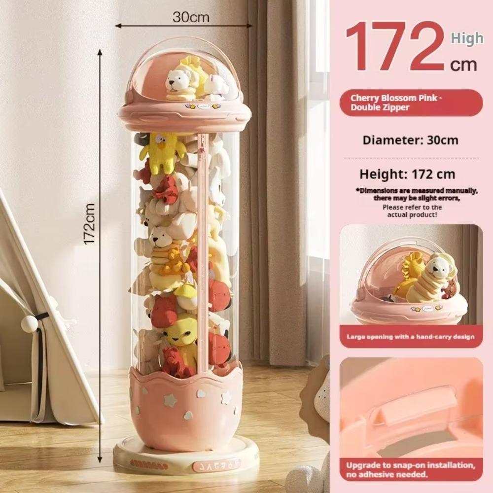 Влагозащищенный ящик для хранения кукол Пластиковое ведро для хранения детских игрушек Милая плюшевая игрушка Труба для хранения