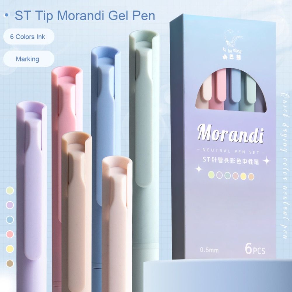 Office Supplies Students Gift Painting Morandi Color Signing Pen Neutral Pen Press Type Gel Pen
