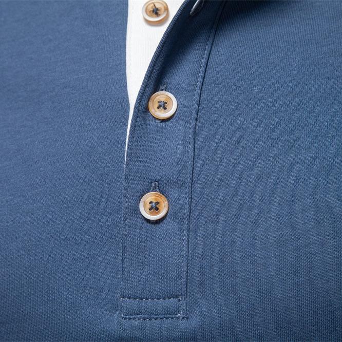 AIOPESON Мужская футболка-henley из 100% хлопка, однотонная, с длинным рукавом, на пуговицах, базовая, новая, Осень