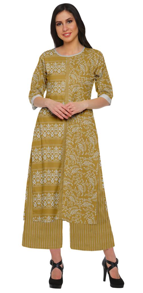 Moomaya Printed Indian Palazzo Set Viscose Santoon Women Ethnic Wear Plus